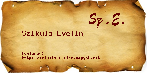 Szikula Evelin névjegykártya